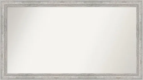 Miniatura 557 de Amanti Art Espejo de baño plateado para sobre fregadero, 23 x 23 pulgadas, espejo cuadrado plateado en ángulo, marco de madera moderno medio, se