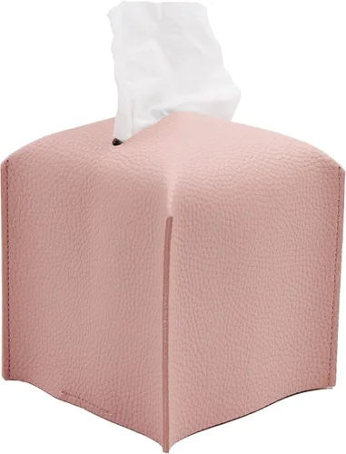 Miniatura 14 de Livelab Funda para caja de pañuelos, cuadrada, decorativa, de piel sintética, soporte para caja de pañuelos moderna, organizador de papel facial