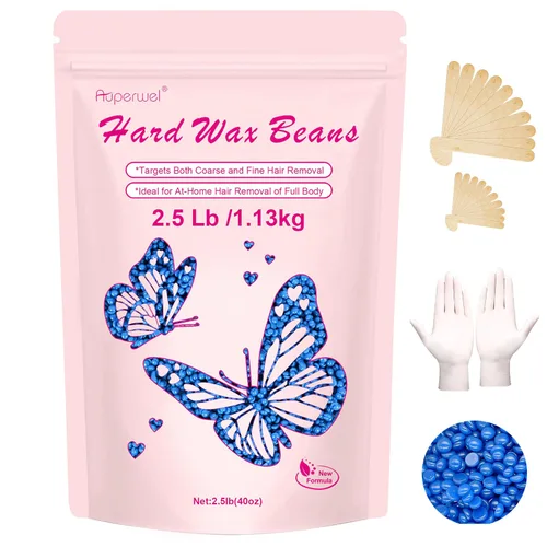 Miniatura 10 de Cuentas de cera de 2.5 libras, cuentas de cera dura adecuadas para bikini brasileño y cabello grueso, cera dura para piel sensible para depilación