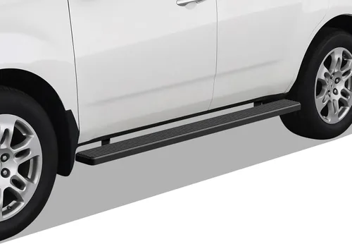 APS Estribos (barras de escalón lateral) compatibles con Acura MDX 2007-2010 (acero inoxidable con recubrimiento en polvo negro de 5 pulgadas)