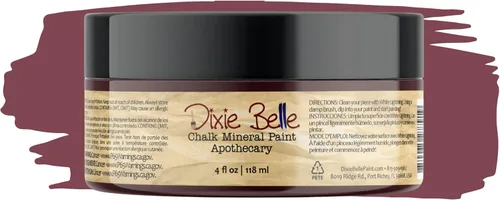Miniatura 245 de Dixie Belle Paint Company - Pintura con acabado de tiza para muebles, color negro (Caviar), 1 galón, 128 fl oz, pintura mineral color rosa intenso