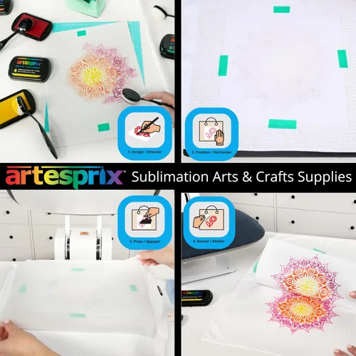 Miniatura 7 de Artesprix Almohadilla de tinta de sublimación para manualidades, estampado y pintura, marrón