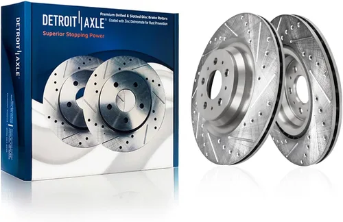 Miniatura 57 de Detroit Axle - Rotores de freno para Toyota Avalon 2020-2021 Camry 2020-2024, repuesto de rotores de freno de disco perforados y ranurados: rotor