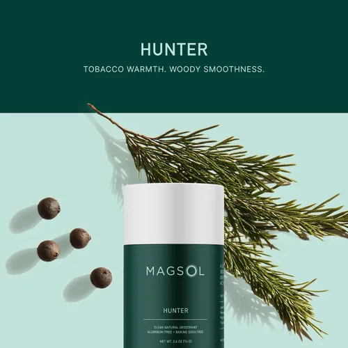 Miniatura 5 de MAGSOL Desodorante de magnesio para hombres, desodorante natural libre de aluminio y bicarbonato de sodio para piel sensible, protección duradera
