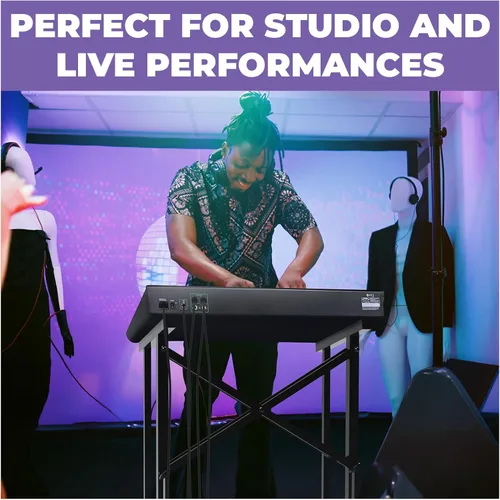 Miniatura 6 de Liquid Stands Soporte mezclador de audio portátil – Sintonizador mezclador de música plegable y ajustable en ángulo, soporte MPC para máquinas