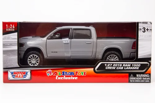 Miniatura 9 de All Star Toys Exclusive 2019 1500 Laramie Crew Cab Pickup Truck Cerámica Gris Serie 1:24 Modelo de automóvil fundido a presión por Motormax 79357