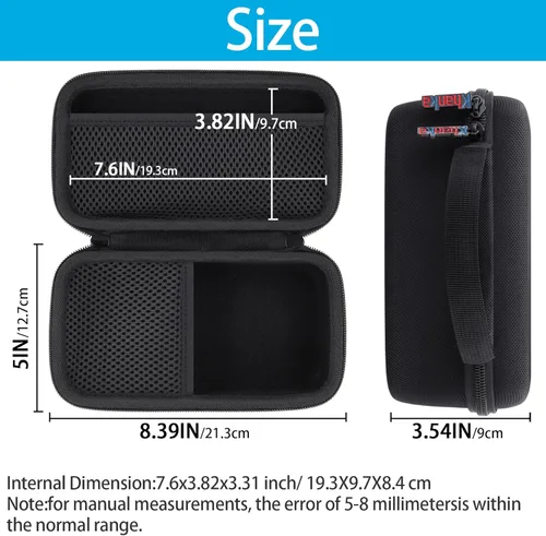 Miniatura 4 de khanka Funda de viaje rígida de repuesto para base de carga Anker de 100 W + Anker Prime 27,650 mAh, 250 W / 20,000 mAh 200 W PowerBank (solo funda).