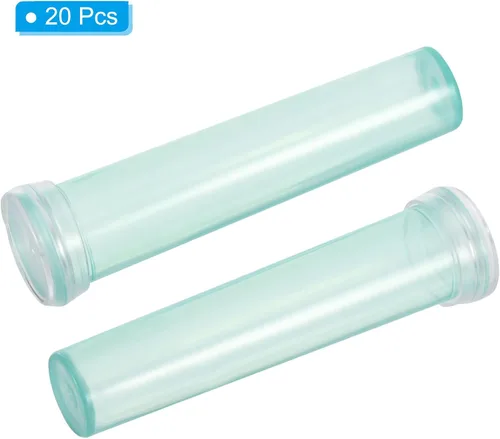 Miniatura 3 de PATIKIL Tubos de agua florales con tapa, 20 unidades de 0.6 pulgadas de diámetro interior x 2.8 pulgadas, botellas de plástico para plantas y Verde