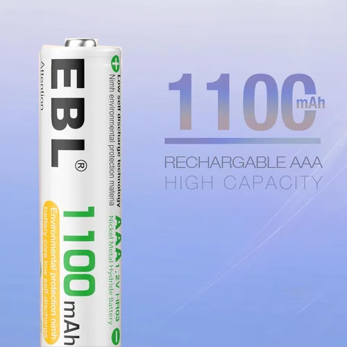 Miniatura 6 de Baterías recargables de EBL, en tamaños AA, AAA, Ni-MH, con cargador