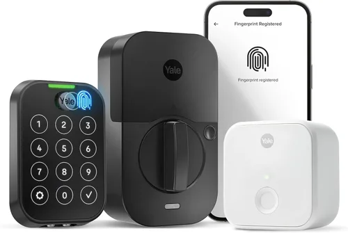 Miniatura 15 de Yale Assure Lock 2 Touch Deadbolt, Cerradura de puerta de entrada sin llave de ante negro con teclado digital táctil y escáner de huellas