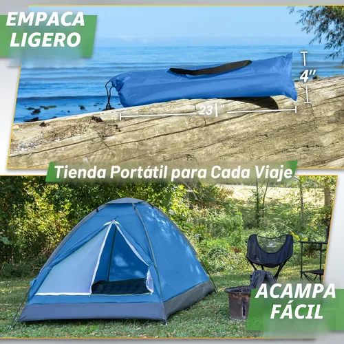 Miniatura 5 de 2 Person Camping Tent with Rain Fly and Carrying Bag - Lightweight Outdoor Pop Up Tents for Camping Essentials, Music Festivals, Backpacking