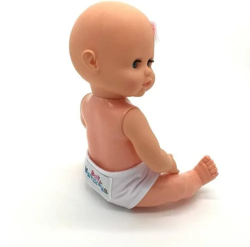 Miniatura 6 de Paquete de 6 pañales de muñeca de juguete, elige color (blanco)
