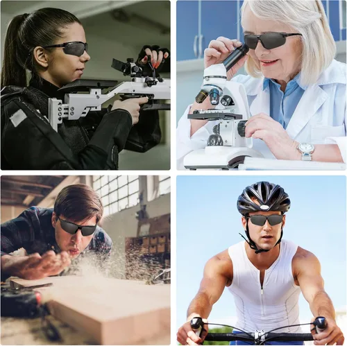 Miniatura 8 de TICONN Gafas de seguridad antivaho para hombres y mujeres, gafas protectoras ANSI Z87.1 a prueba de rayones con brazos ajustables y protección UV