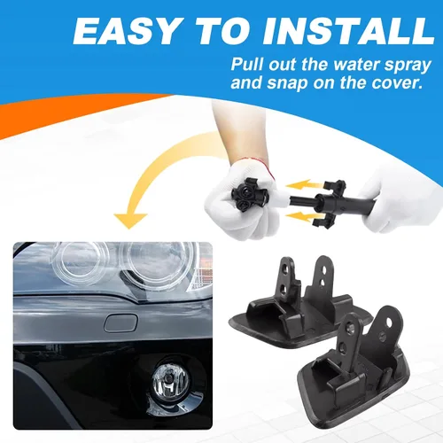 Miniatura 7 de Tapa de Lavafaros del Parachoques Delantero Compatible con BMW X5 E70 2007 2008 2009 2010 2011 2012 51657199141 51657199142