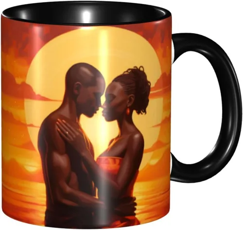 Miniatura 27 de Taza de café, taza de té para mujeres y niñas, taza de diseño único, perfecta para regalos, mujeres afroamericanas afro