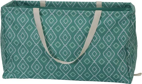 Miniatura 20 de Household Essentials Bolso de lona Krush con estampado floral blanco y azul, bolsa multiusos para todos los propósitos Floral azul