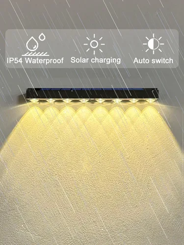 Miniatura 4 de Luz Solar para Letreros Lámpara de Pared, Juego de 2 Luces Solares para Letreros Exteriores, con Carga Automática y Función de Encendido/Apagado