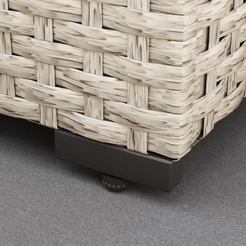 Miniatura 7 de UDPATIO Juego de muebles de patio al aire libre, sofá modular de 7 piezas con mesa de té, juego de conversación al aire libre de mimbre PE para Azul