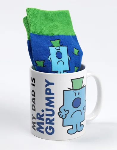 Miniatura 2 de Mr. Men Mr Grumpy Mug And Socks - Taza de café de cerámica de 11 oz