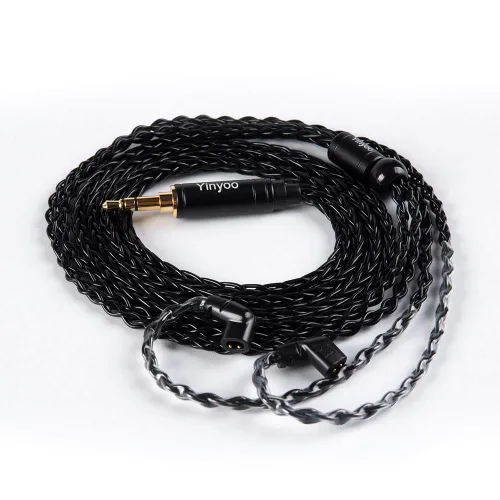 Miniatura 26 de H HIFIHEAR Cable de repuesto mejorado para auriculares, 8 núcleos, cable de cobre chapado en plata con cable IEM de 2 pines de 0.031 in para UM3X