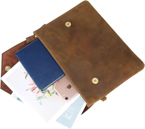 Miniatura 7 de Suohu - Bolso de mano de piel para hombre