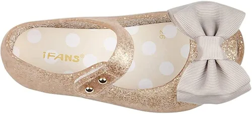 Miniatura 2 de iFANS - Zapatos planos de princesa Mary Jane con moño de tela para niñas y bebés