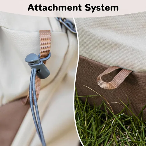 Miniatura 4 de Mochila pequeña de senderismo con correa para el pecho para hombres y mujeres, mochila de viaje ligera impermeable de 20 litros con correas Caqui