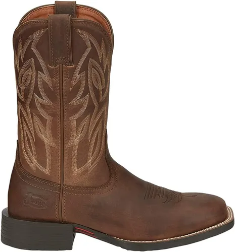 Miniatura 5 de Justin Men's Dusky Canter Cowhide Leather Western Boot Broad Square Toe - Se7510