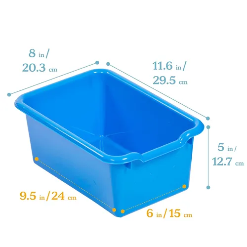 Miniatura 2 de ECR4Kids Cubo de almacenamiento frontal con cucharada, organización multiusos, surtido, 20 piezas