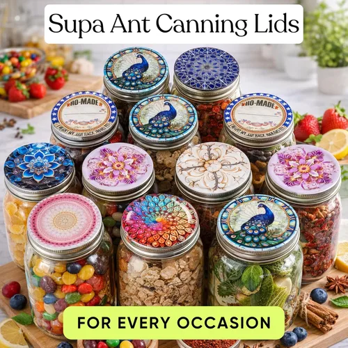 Miniatura 6 de Supa Ant Tapas de Conserva Más Gruesas Boca Regular (50 Pzas.) Tapas de Lata Grado Alimenticio para Comida Enlatada - Tapa a Prueba de Pandeo