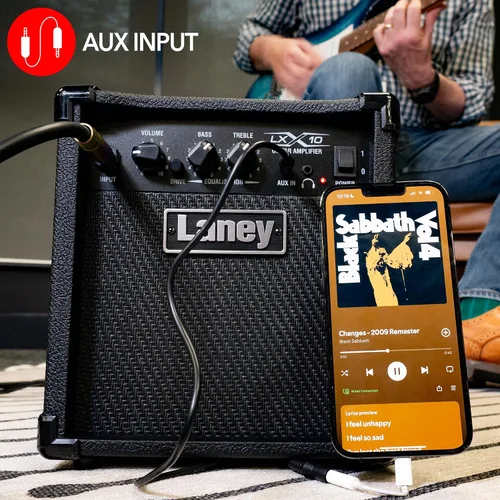 Miniatura 3 de Laney Combo de guitarra LX10 10W woofer de 5 pulgadas, negro