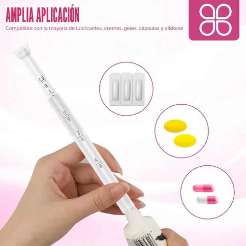 Miniatura 3 de Paquete de 100 aplicadores de supositorios vaginales desechables para mujeres, se adapta a la mayoría de lubricantes, cremas, geles, píldoras