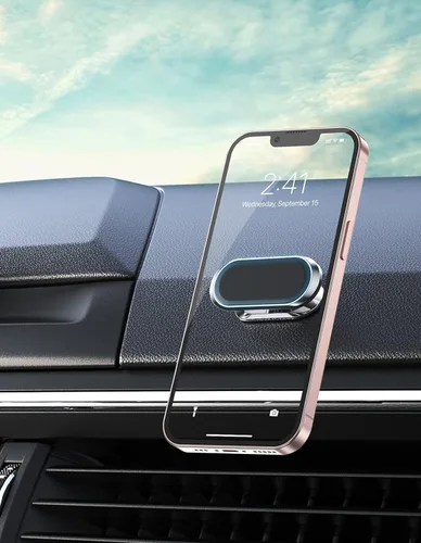 Miniatura 3 de Paquete de 2 soportes magnéticos para teléfono para automóvil, imán de mejora, rotación de 360 grados y fácil instalación, compatible con todos