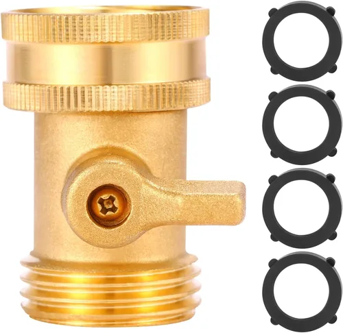 La manguera de agua cierra la válvula, conector resistente de la manguera de jardín del latón macizo de 3/4 pulgadas