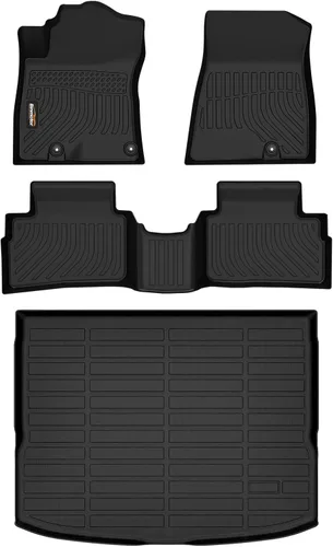 Miniatura 12 de Alfombrillas y forro de carga para Jeep Grand Cherokee L 2021-2025 (solo para 6 plazas sin consola central), alfombrillas de automóvil TPE para todo