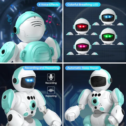 Miniatura 8 de SIMREX Juguetes Robot para Niños, Robot de Control Remoto, Robot Programable con Voz Grabada Música Danza Control de Gestos, Regalo para Niños