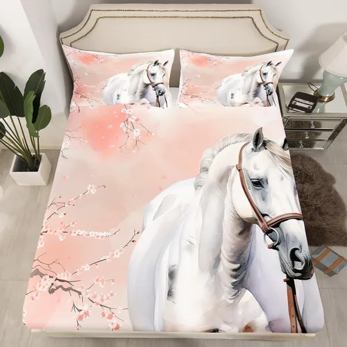 Miniatura 9 de Erosebridal Phoenix - Juego de sábanas de tamaño matrimonial, juego de sábanas bajeras de Phoenix con estampado de pájaro mágico para niños, Color 14