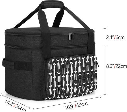 Miniatura 6 de Yarwo Bolsa de viaje para olla de cocción lenta mejorada 2026 con tabla inferior compatible con Crock-Pot y Hamilton Beach de 6, 7, 8 cuartos