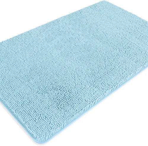 Miniatura 49 de Alfombra de baño pequeña de 12 x 18 pulgadas, lavable y absorbente, antideslizante, alfombra de baño de felpilla gruesa y suave para baño, ducha