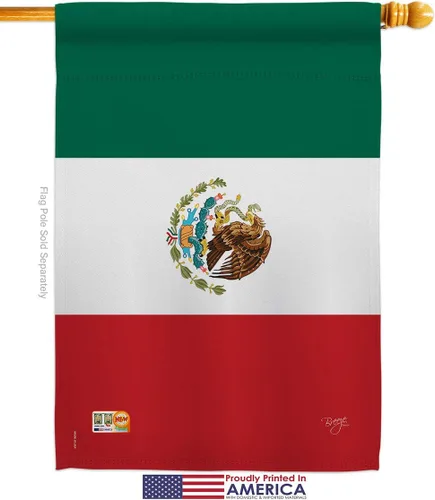 Miniatura 2 de Nationality - Bandera de casa de campo de México Regional Nación Internacional Mundial Particular Área Pequeña Decorativa Regalo Patio Banner Hecho