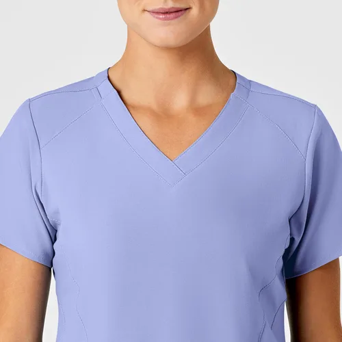 Miniatura 5 de WonderWink Top estilizado con cuello en V para mujer