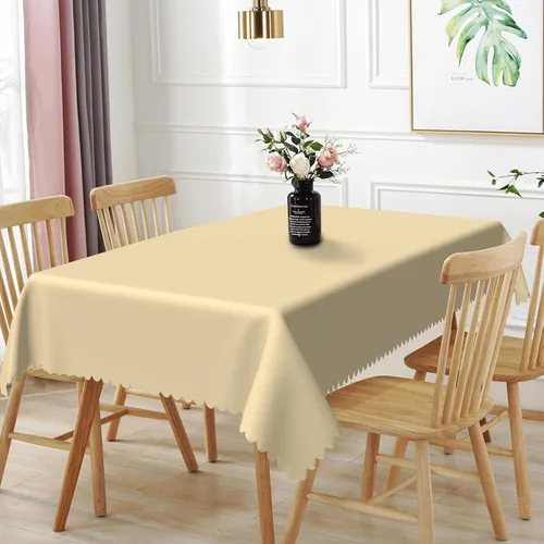 Miniatura 8 de 52x70inches Apple Green Tablecloth Heavy Duty Washable Polyester Fabric Table Cloth Rectangular Solid Color Table Cover for Kitchen Dining Room