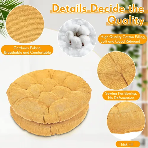 Miniatura 4 de Almohadas de suelo Jerify 22 x 22 Pulgadas Redondas Cuadradas Grandes Almohada de meditación para piso para aula Meditación para adultos Almohada