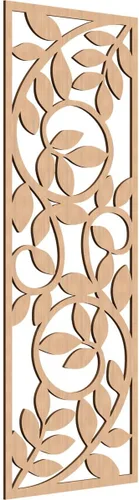Miniatura 131 de 9 3/8"W x 24 3/8"H x 1/4"T Utica Decorativo Fretwork Madera Paneles de Pared, Abedul
