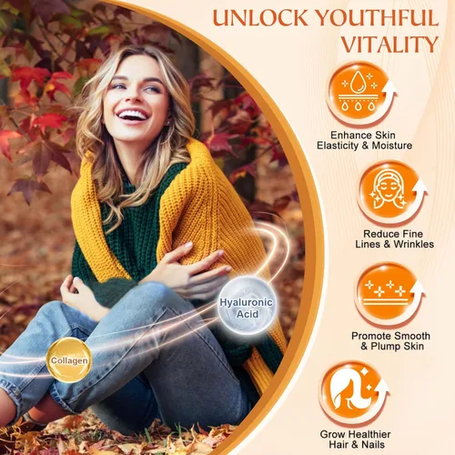 Miniatura 4 de NATURE TARGET Multi-Colágeno-Péptidos-en-Polvo para Apoyo Articular, Colágeno Hidrolizado para Mujeres y Hombres con MSM + GC, Colágeno Tipo I II