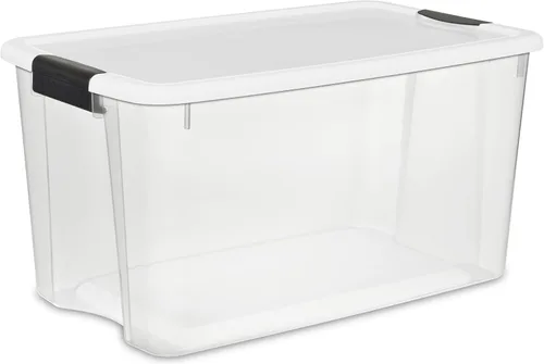 Miniatura 10 de Sterilite - Paquete de 8 cajas ultra de cierre con pestillo, contenedores de almacenamiento con tapas, plástico transparente, 70 cuartos de galón
