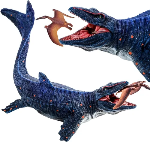 Juguetes de dinosaurio Mosasaurus y Pterosaurio realistas de Gemini & Genius para niños, regalos para jugar y exhibir o suministros de fiesta,