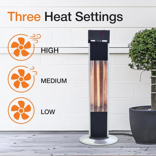Miniatura 9 de Lifesmart Calentador de torre infrarrojo para exteriores, calor suplementario para garaje, terraza, patio, calentador eléctrico portátil