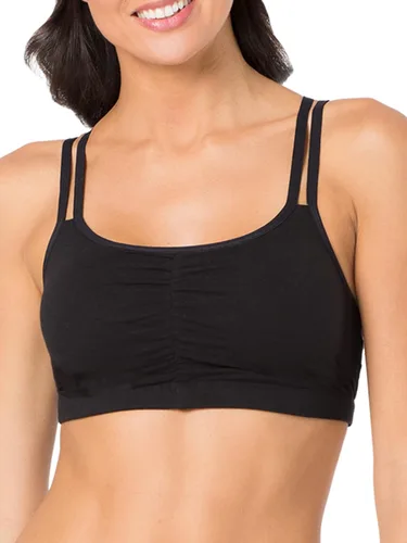 Miniatura 5 de Fruit of The Loom Sujetador deportivo de algodón con tirantes delgados para mujer, comodidad durante todo el día