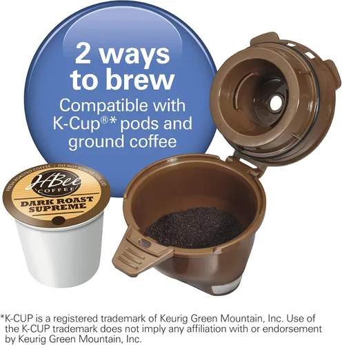Miniatura 2 de Cafetera Hamilton Beach FlexBrew de servicio individual, máquina de café compatible con paquetes de cápsulas y café molido, negra Next Gen (49900)